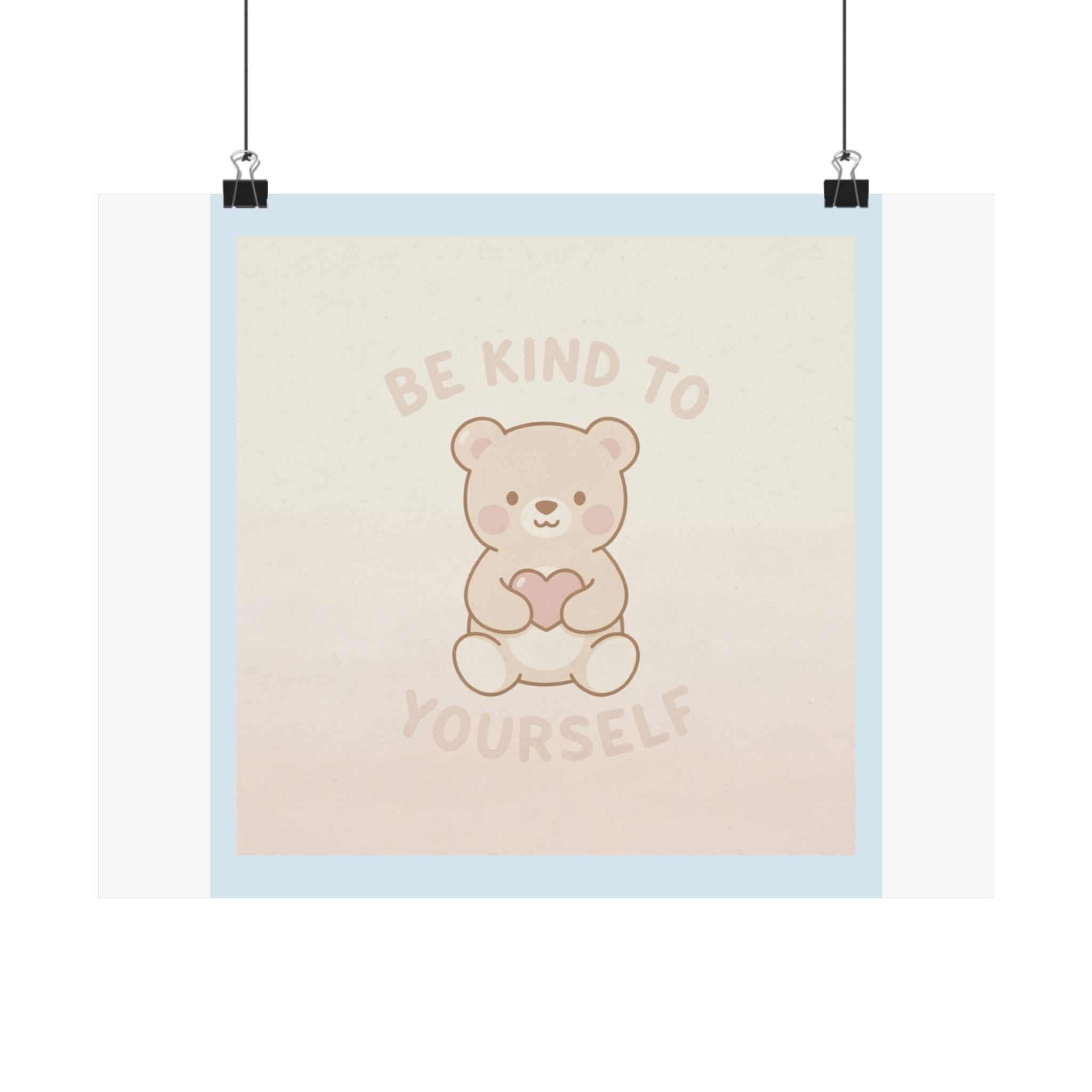 "BE KIND TO YOURSELF" Black Cat Poster | College Girl Gift | Fashion | KayKay Classics