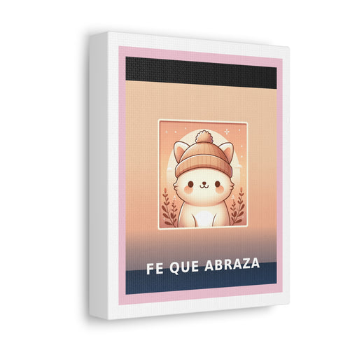 "Fe que abraza" Black Cat Canvas | College Girl Gift | Fashion | KayKay Classics