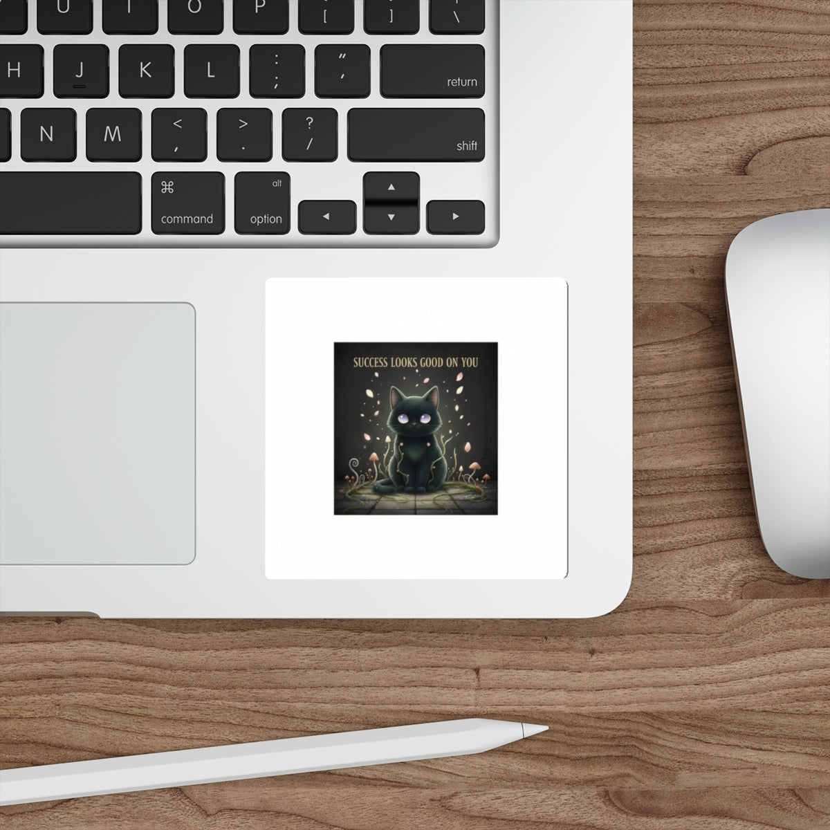 Black Cat Die-Cut Sticker – Success Looks Good on You