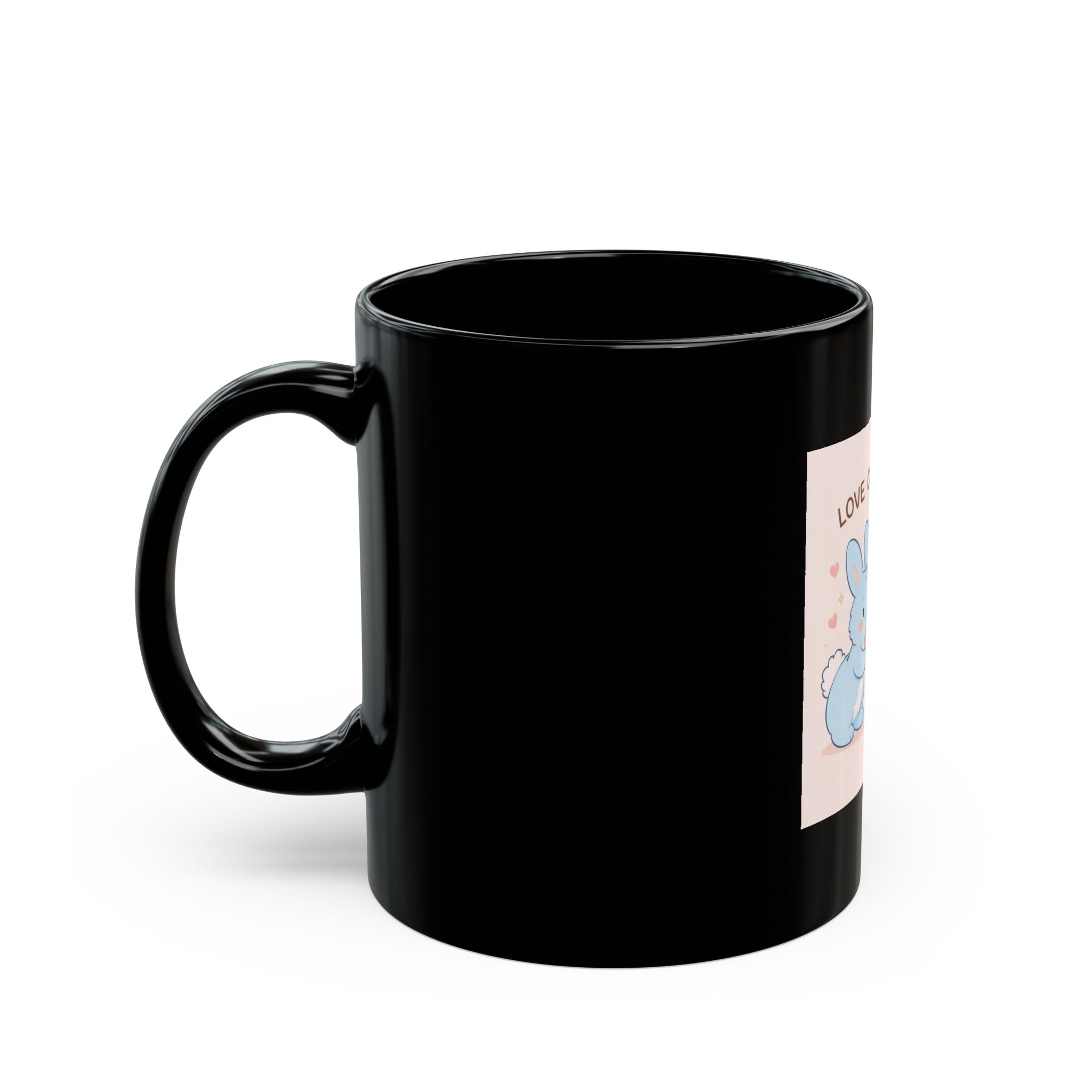 LOVE CAN BE SOFT Black Mug