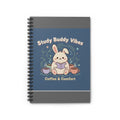 Bunny Spiral Notebook – Study Buddy Vibes Coffee Comfort