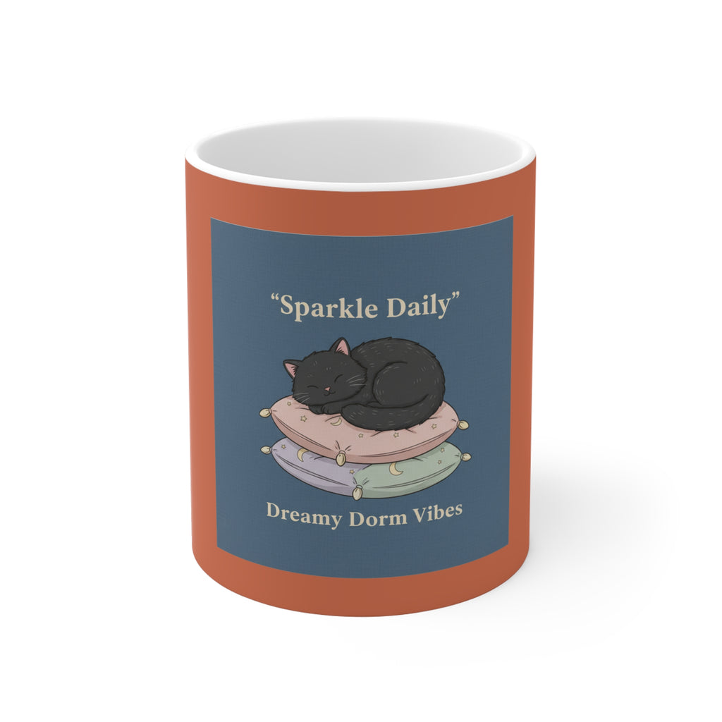 Black Cat Mug 11oz – Sparkle Daily Dreamy Dorm Vibes