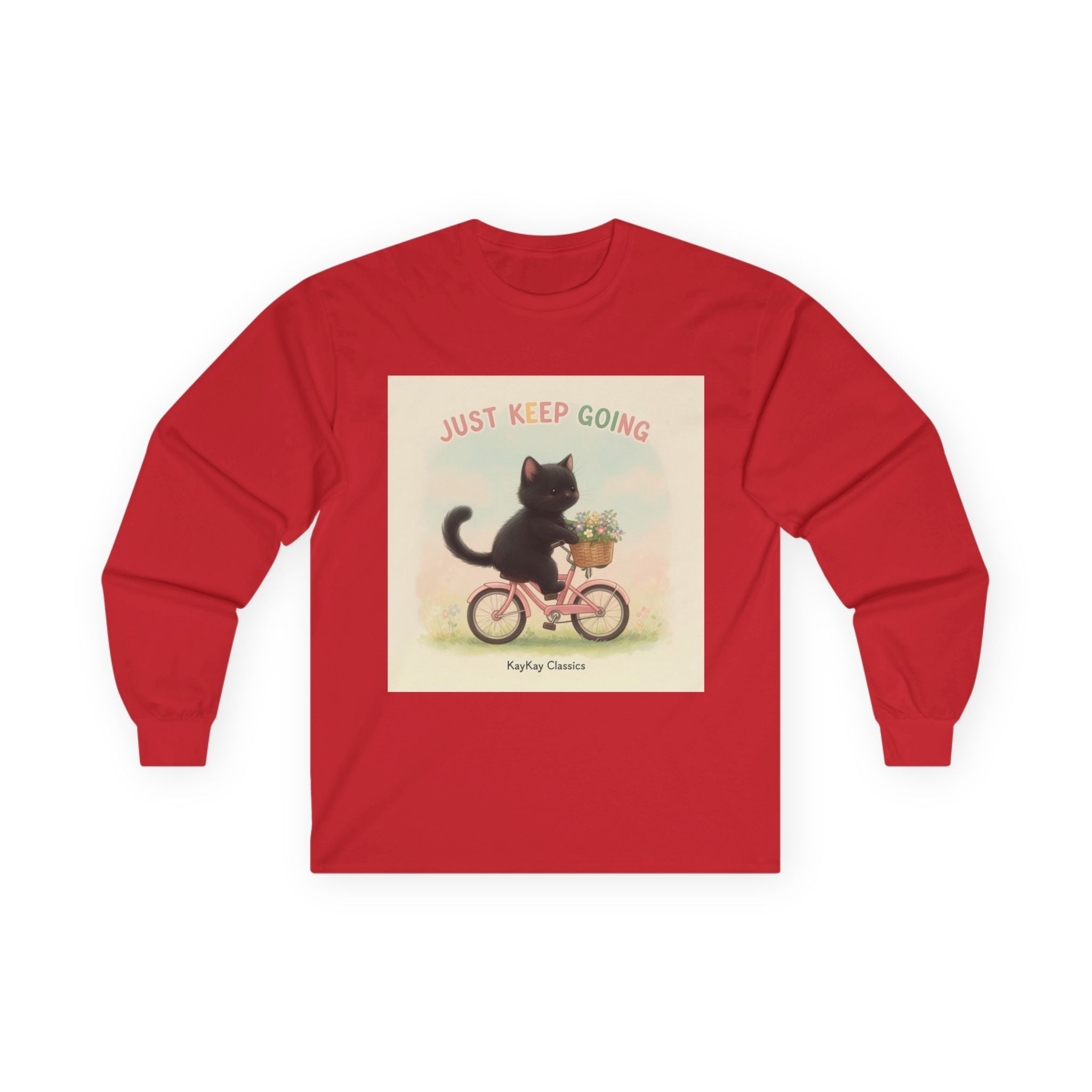 JUST KEEP GOING Cat Long Sleeve Tee