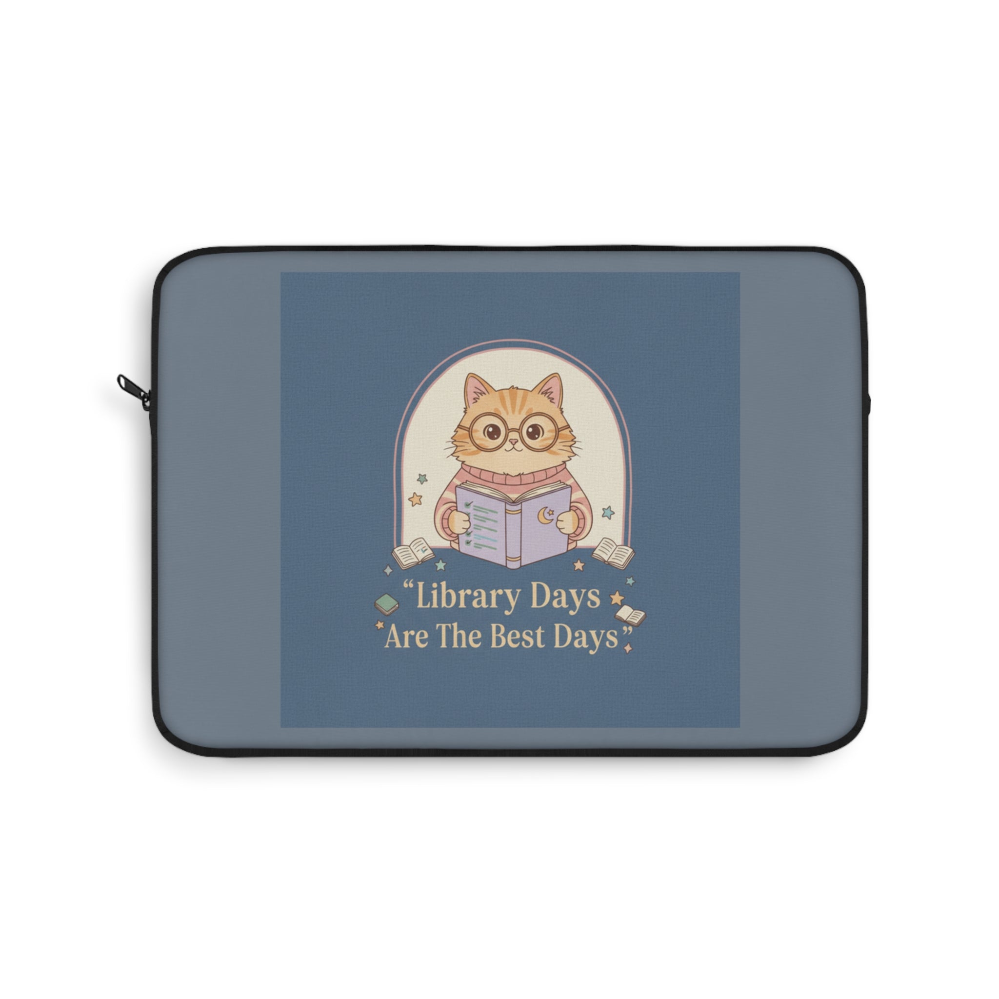 Cat Laptop Sleeve – Library Days Are the Best Days