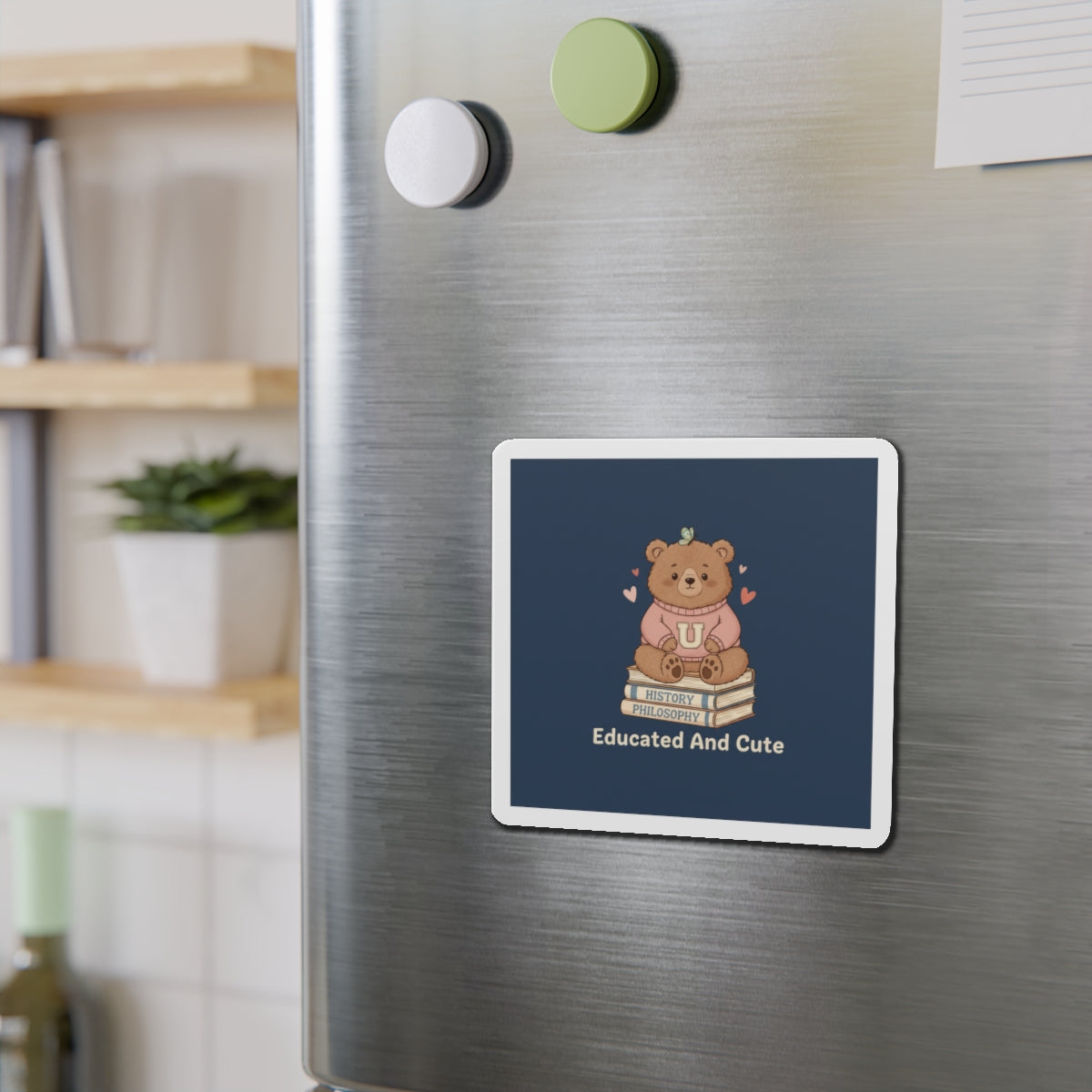 Bear Die-Cut Magnet – Educated and Cute