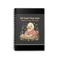 Duck In A Cardigan Spiral Notebook – Soft Doesnt Mean Weak Bloom at Your Own