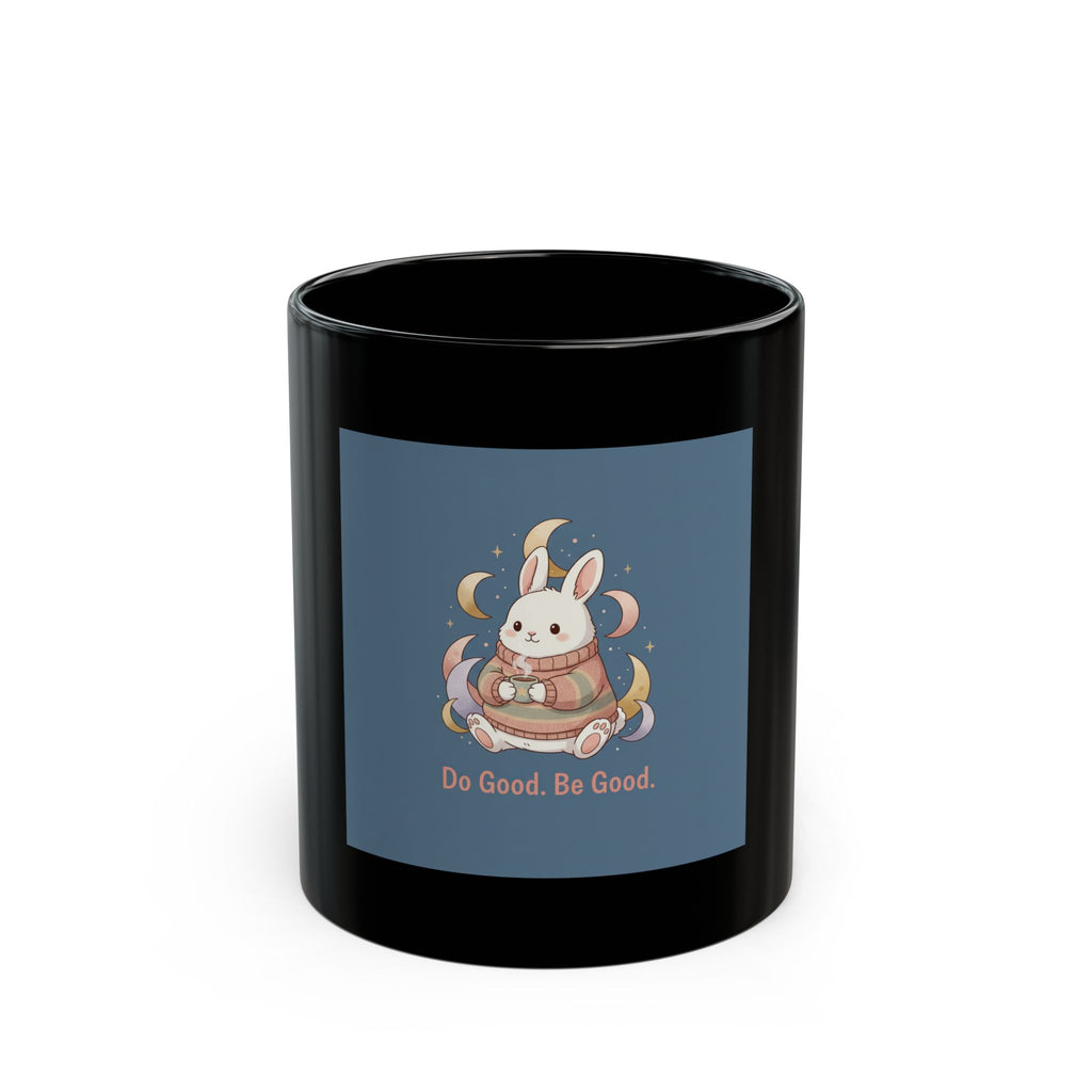 Bunny Black Mug 11oz – Do Good Be Good