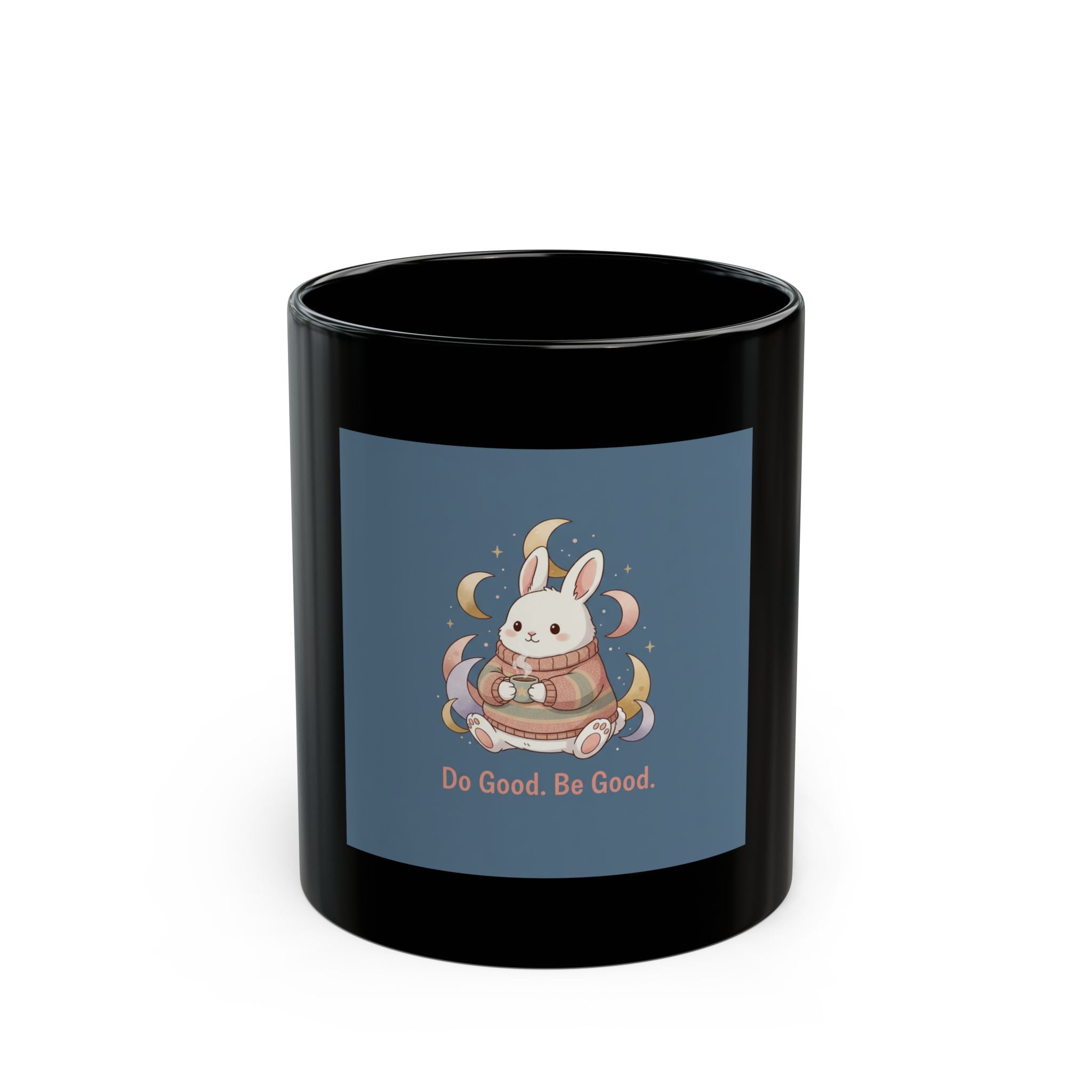 Bunny Black Mug 11oz – Do Good Be Good