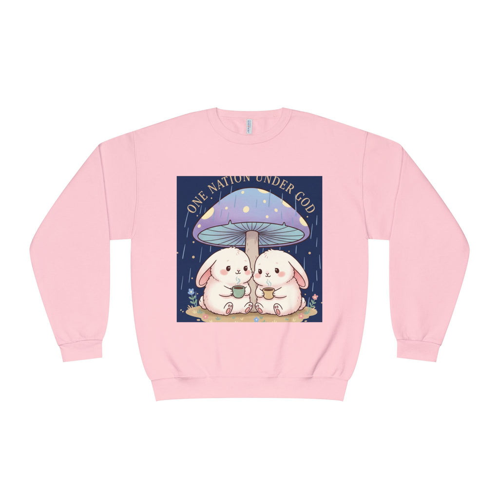 Two Cute Bunnies Crewneck Sweatshirt – One Nation Under God