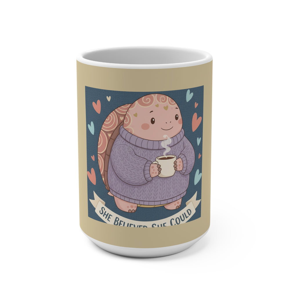 Turtle Mug 15oz – She Believed She Could