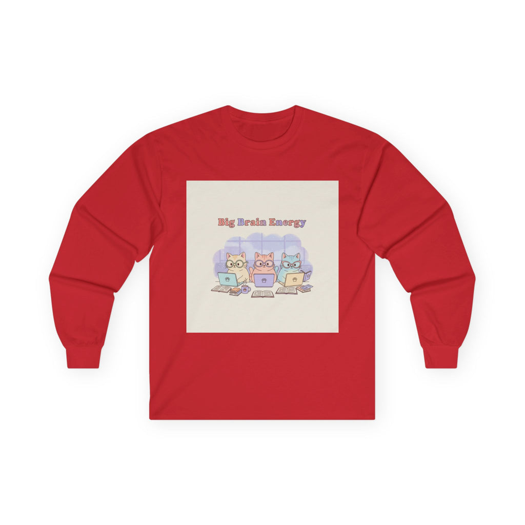 Big Brain Energy Cats Long Sleeve Tee