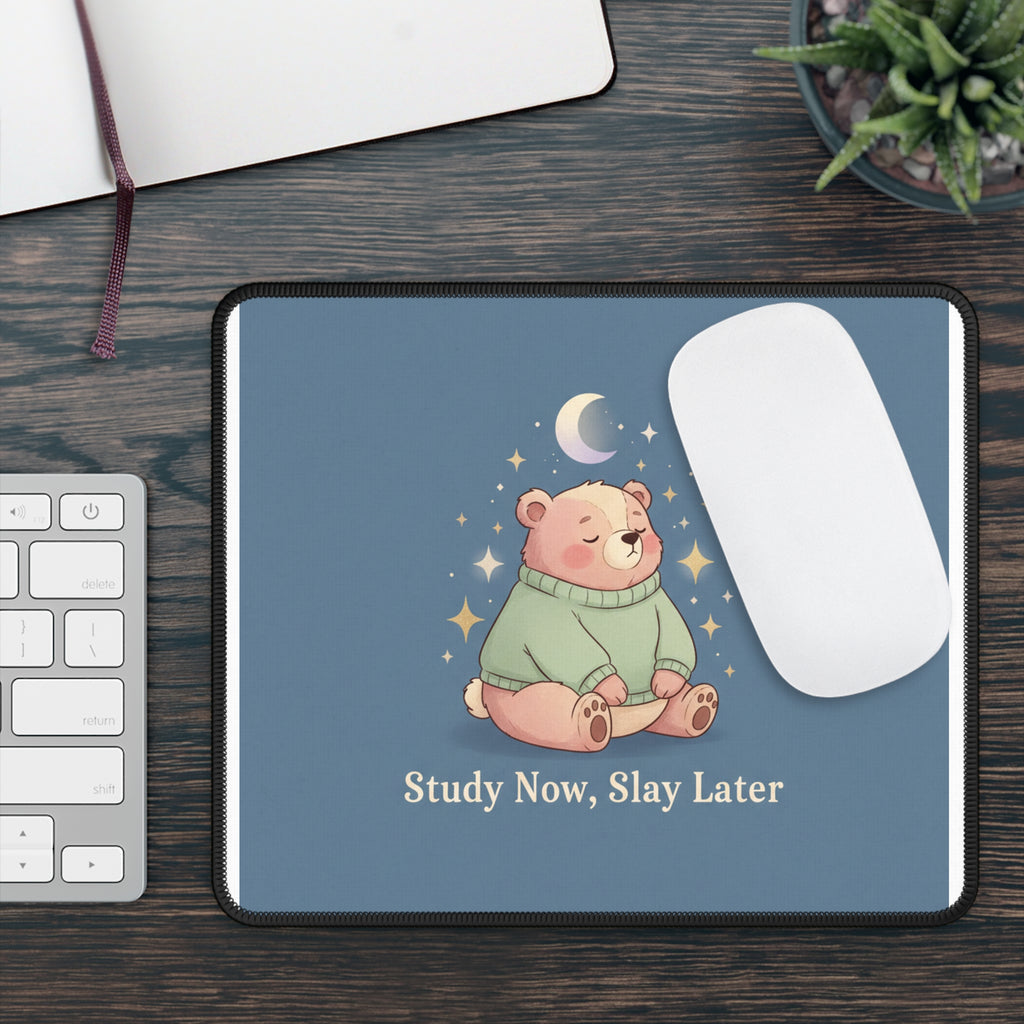 Bear Mouse Pad – Study Now Slay Later