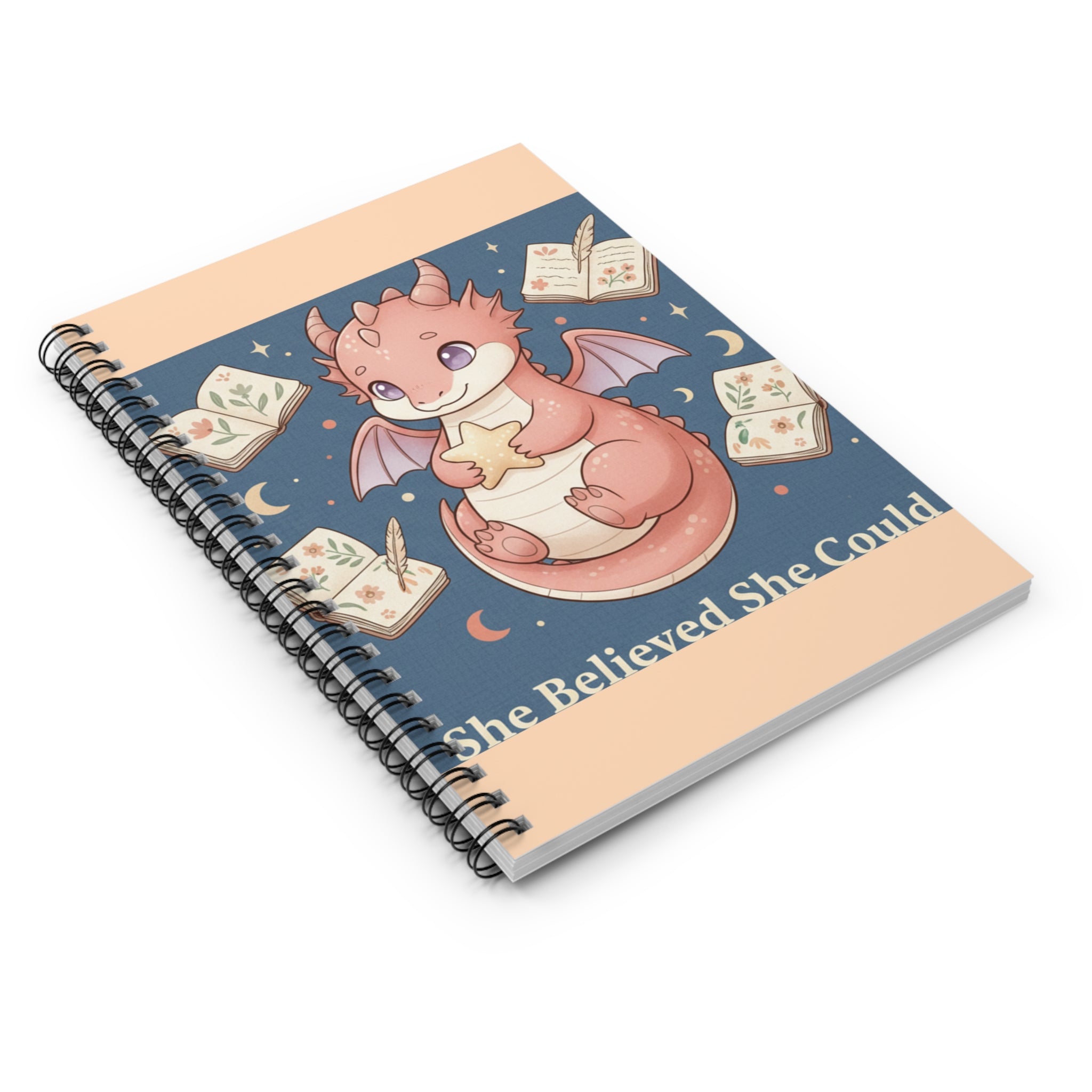 Dragon Spiral Notebook – She Believed She Could