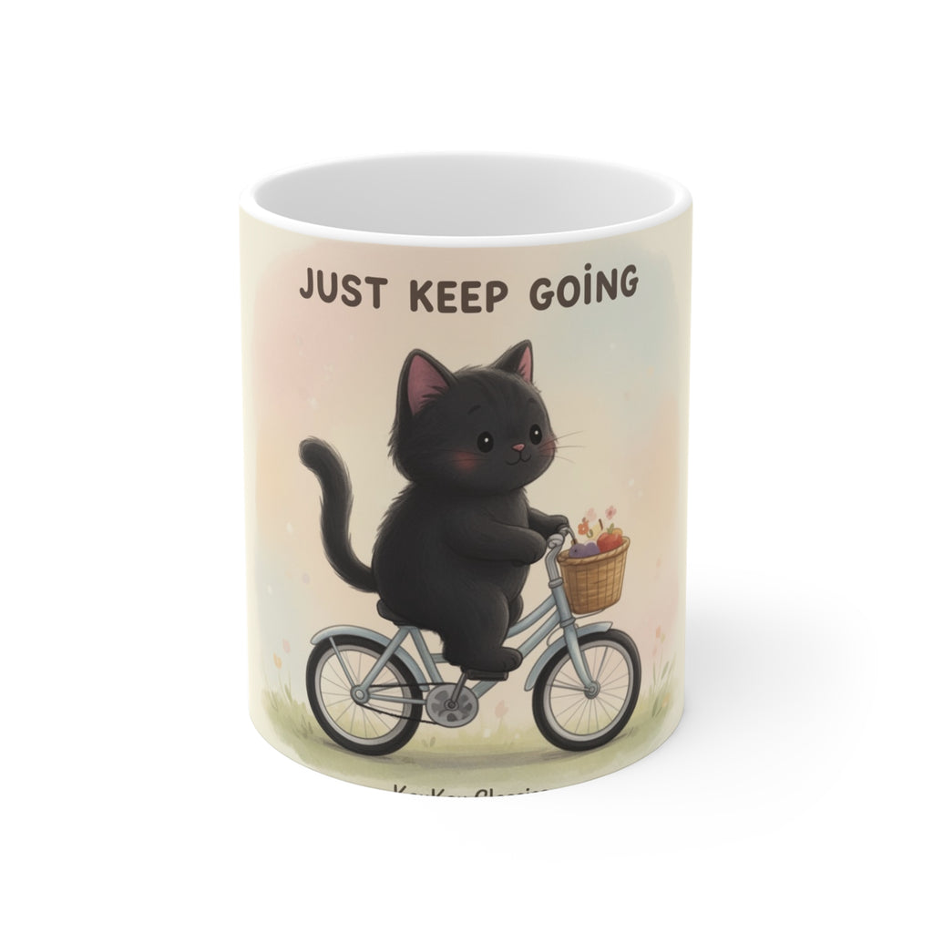 JUST KEEP GOING Cat Mug 11oz