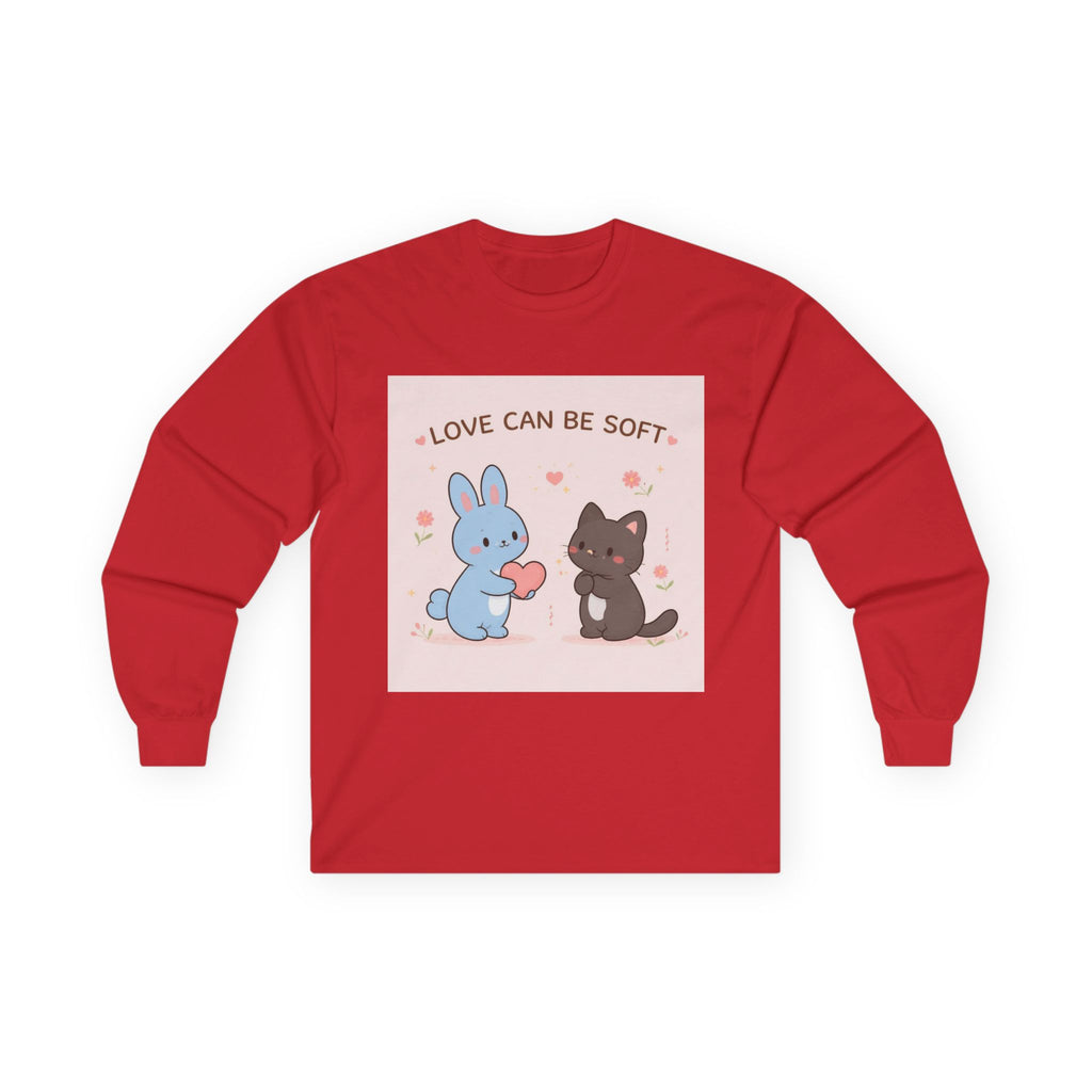 LOVE CAN BE SOFT Rabbit, cat Long Sleeve Tee