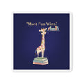 Giraffe Die-Cut Magnet – Most Fun Wins