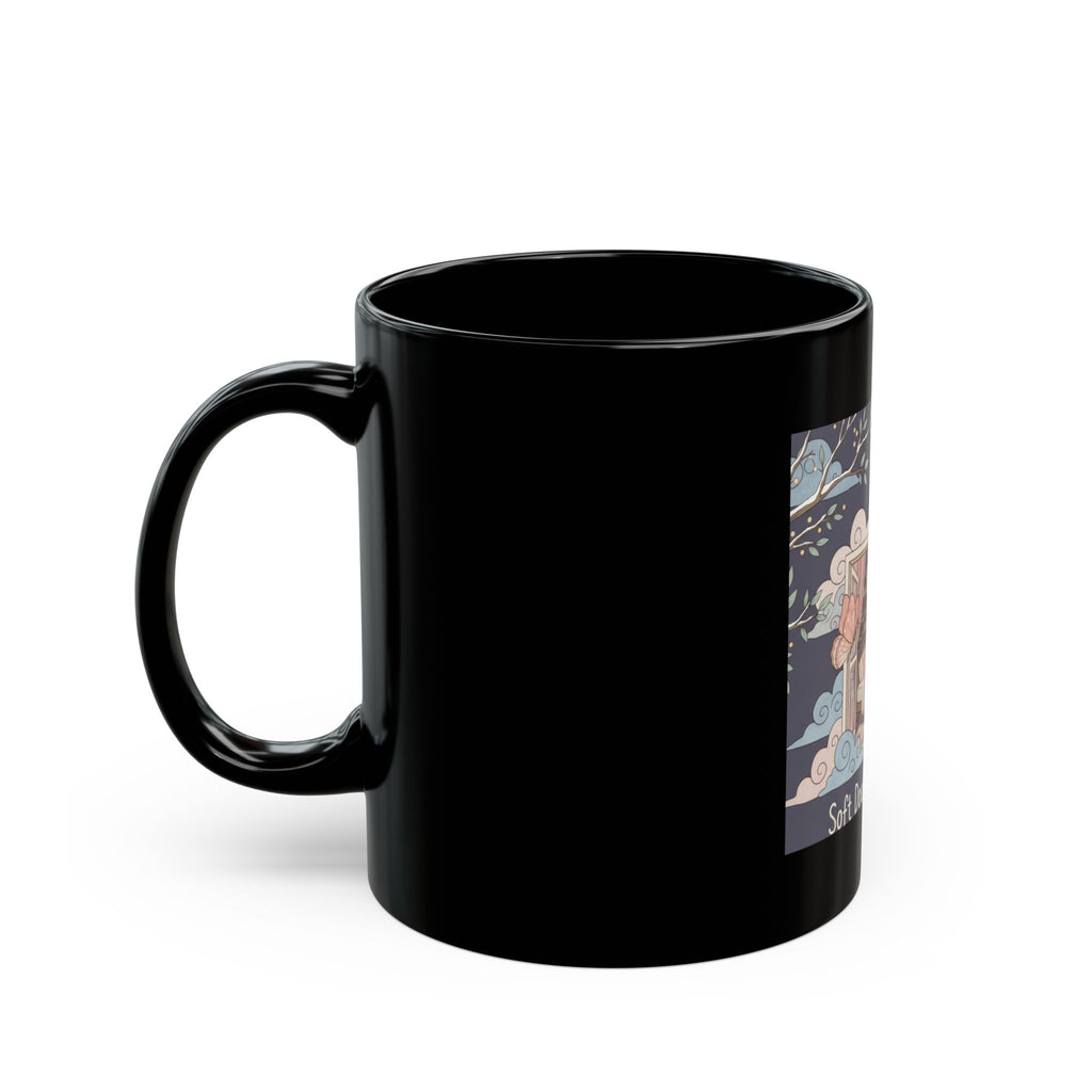 Butterflies Black Mug 11oz – Soft Doesnt Mean Weak