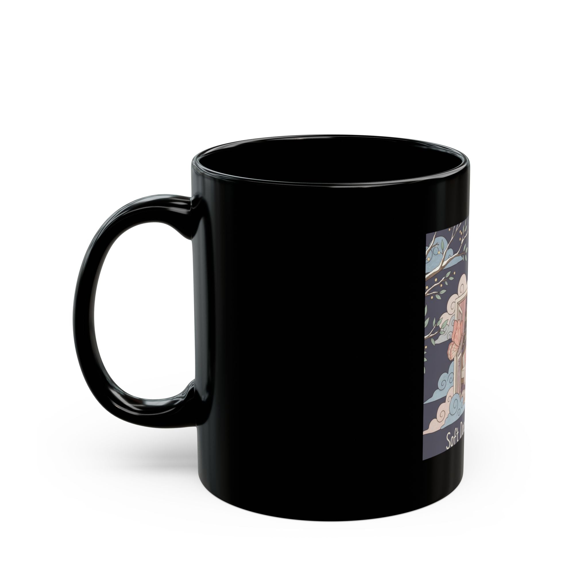 Butterflies Black Mug 11oz – Soft Doesnt Mean Weak