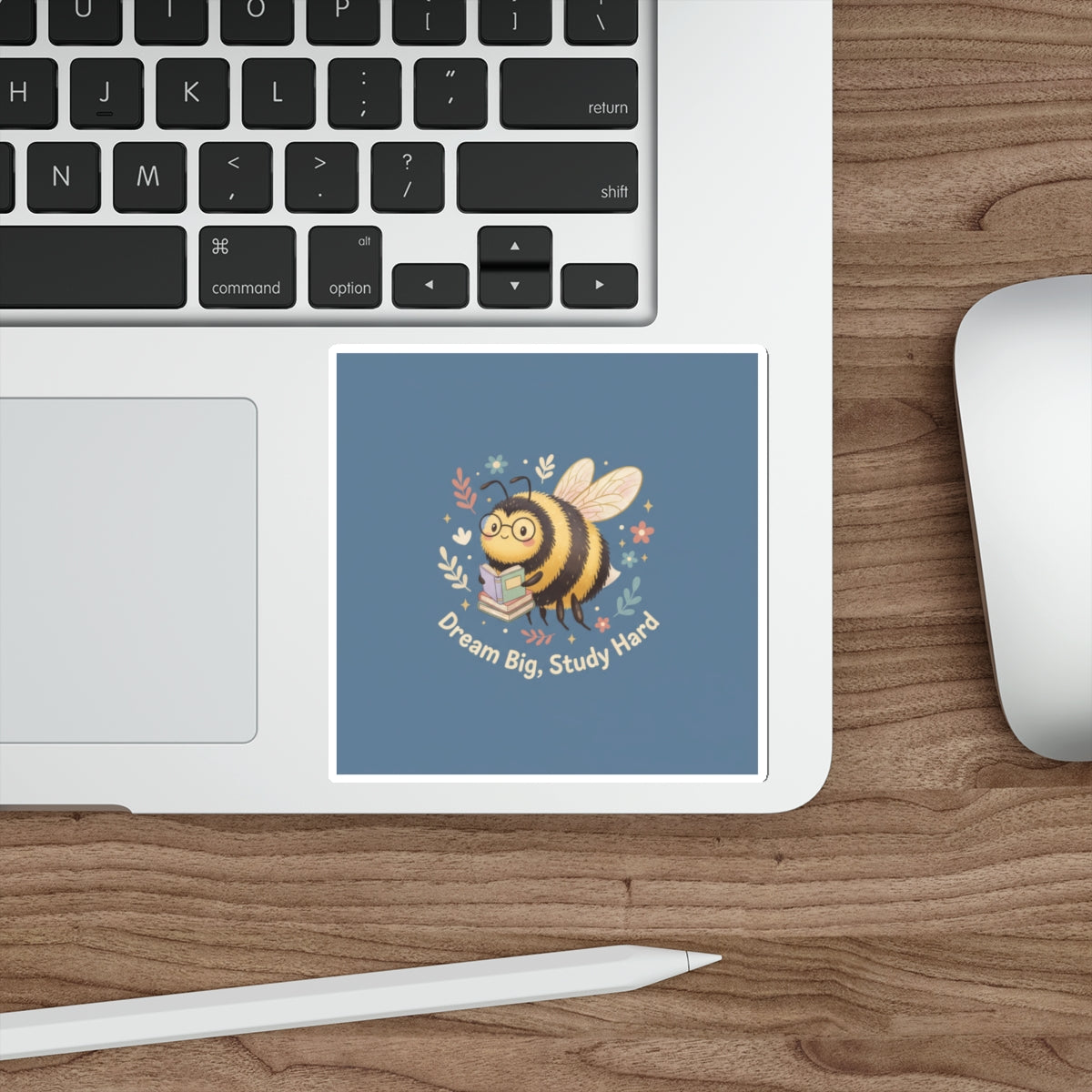 Bee Die-Cut Sticker – Dream Big Study Hard