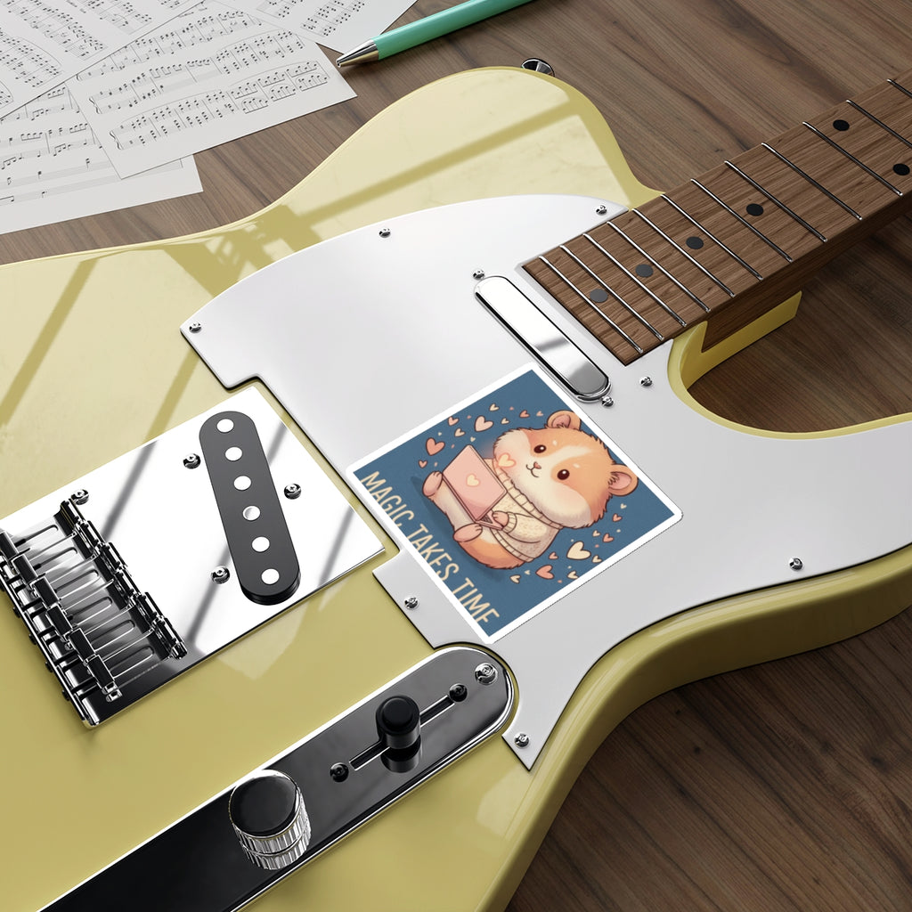 Hamster Die-Cut Sticker – Magic Takes Time