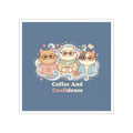Cats With Glasses Kiss-Cut Sticker – Coffee and Confidence