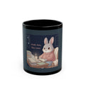 Rabbit Black Mug 11oz – Study Now, Slay Later