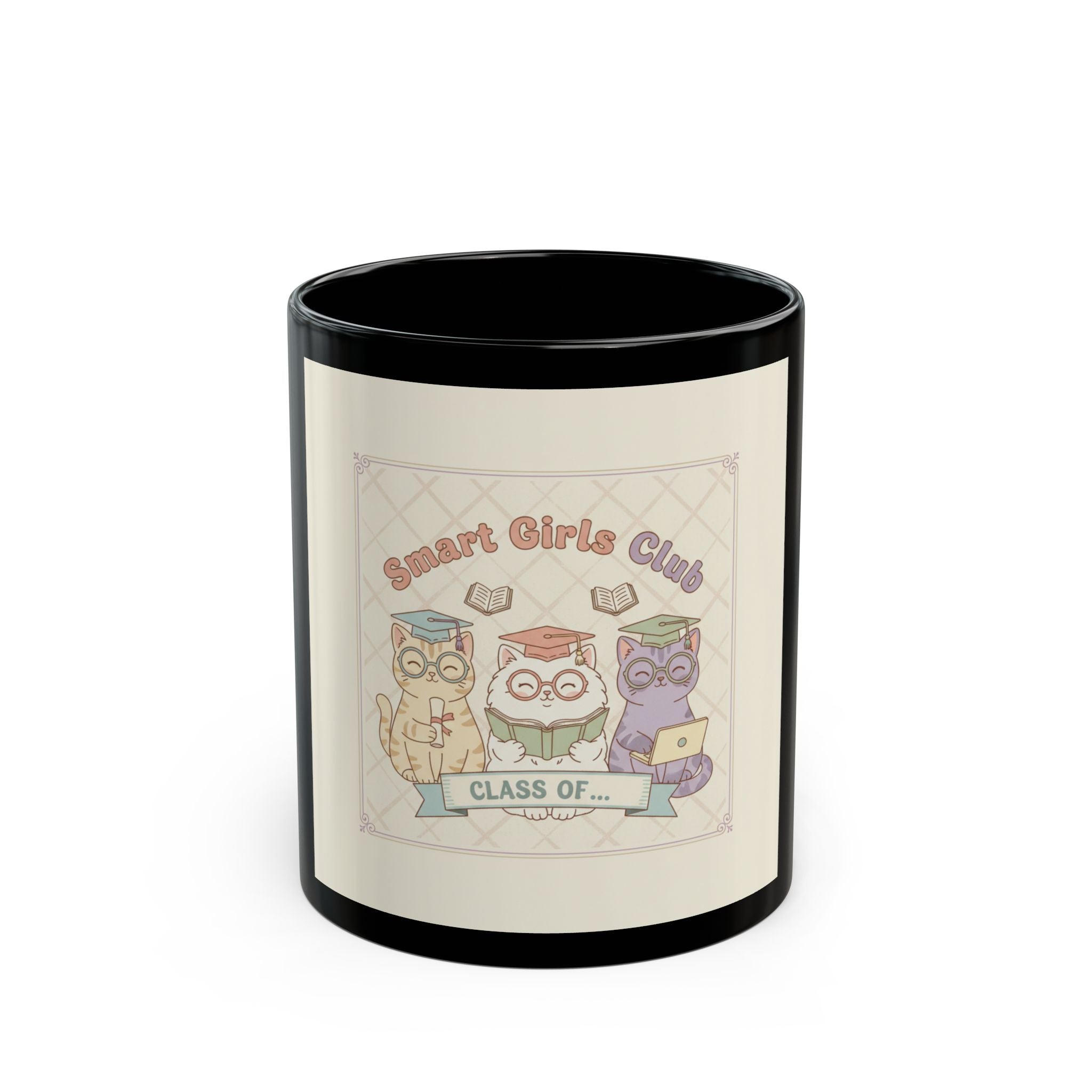 Smart Girls Club CLASS OF Cat Black Mug 11oz