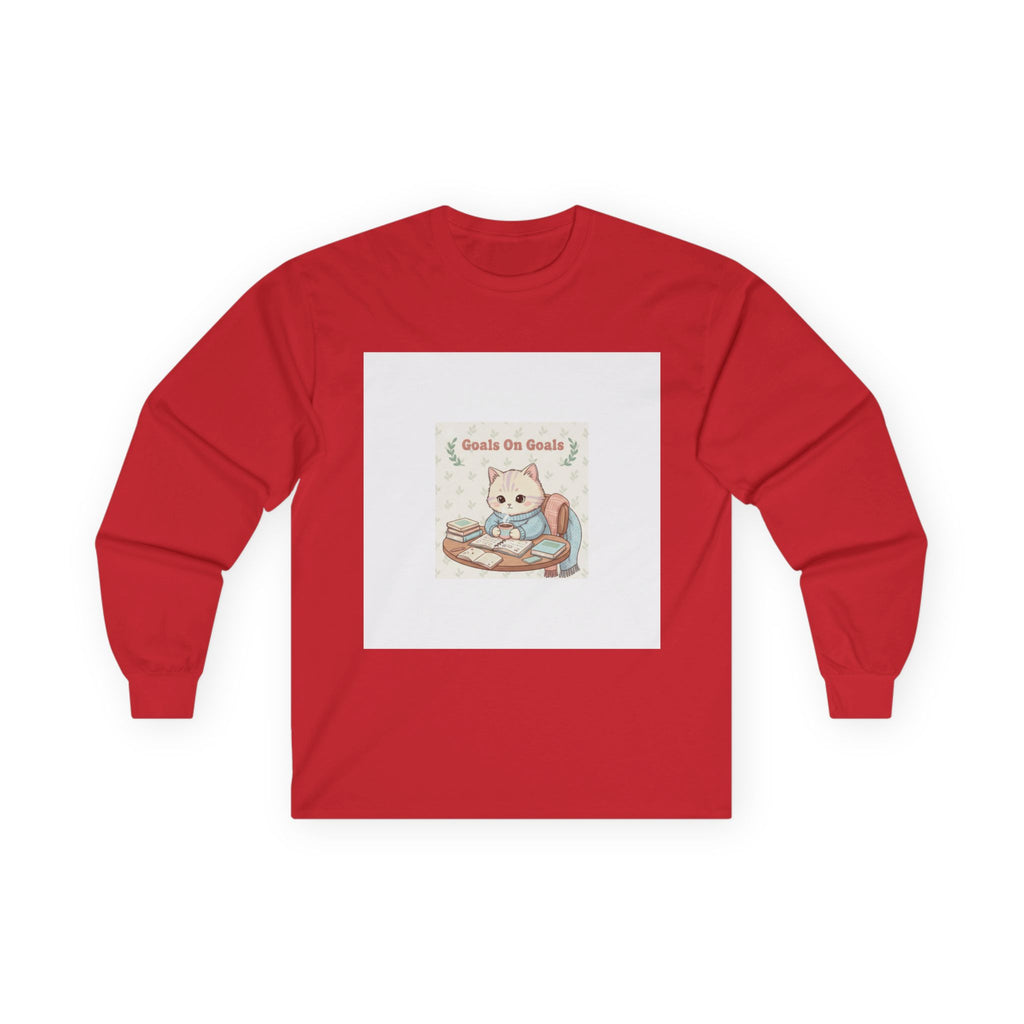Goals On Goals Cat Long Sleeve Tee