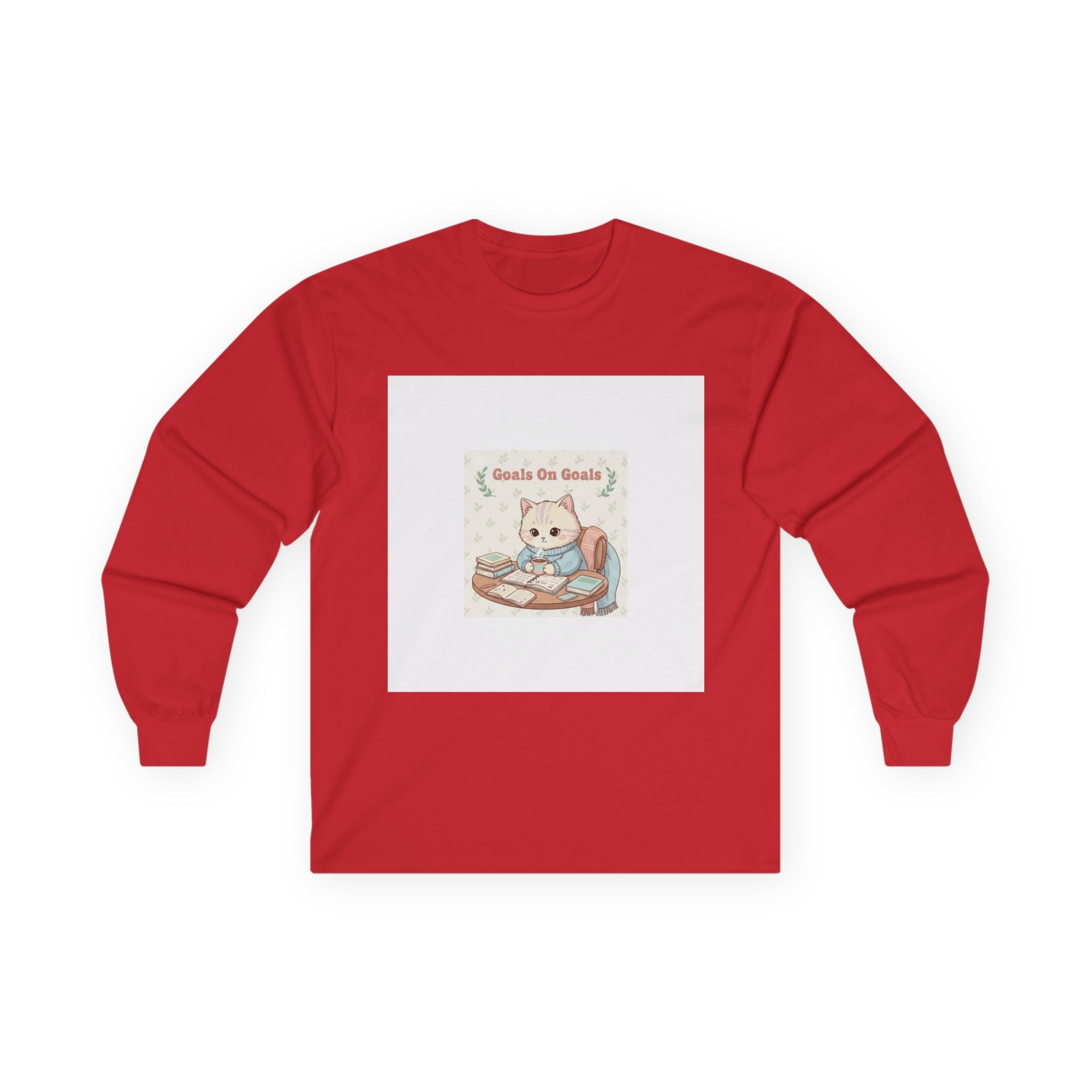 Goals On Goals Cat Long Sleeve Tee