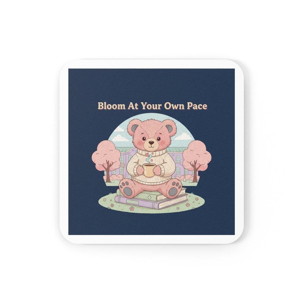 Bear Cork Coaster – Bloom at Your Own Pace