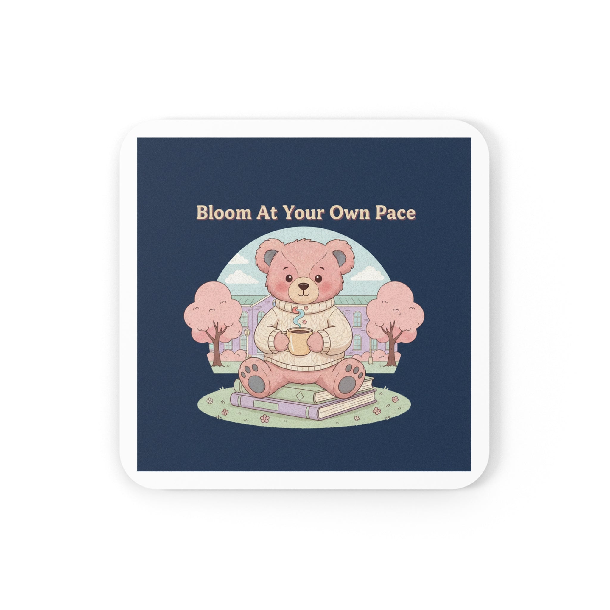 Bear Cork Coaster – Bloom at Your Own Pace