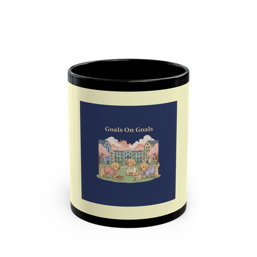 Goals on Goals Black Mug 11oz – Home Decor