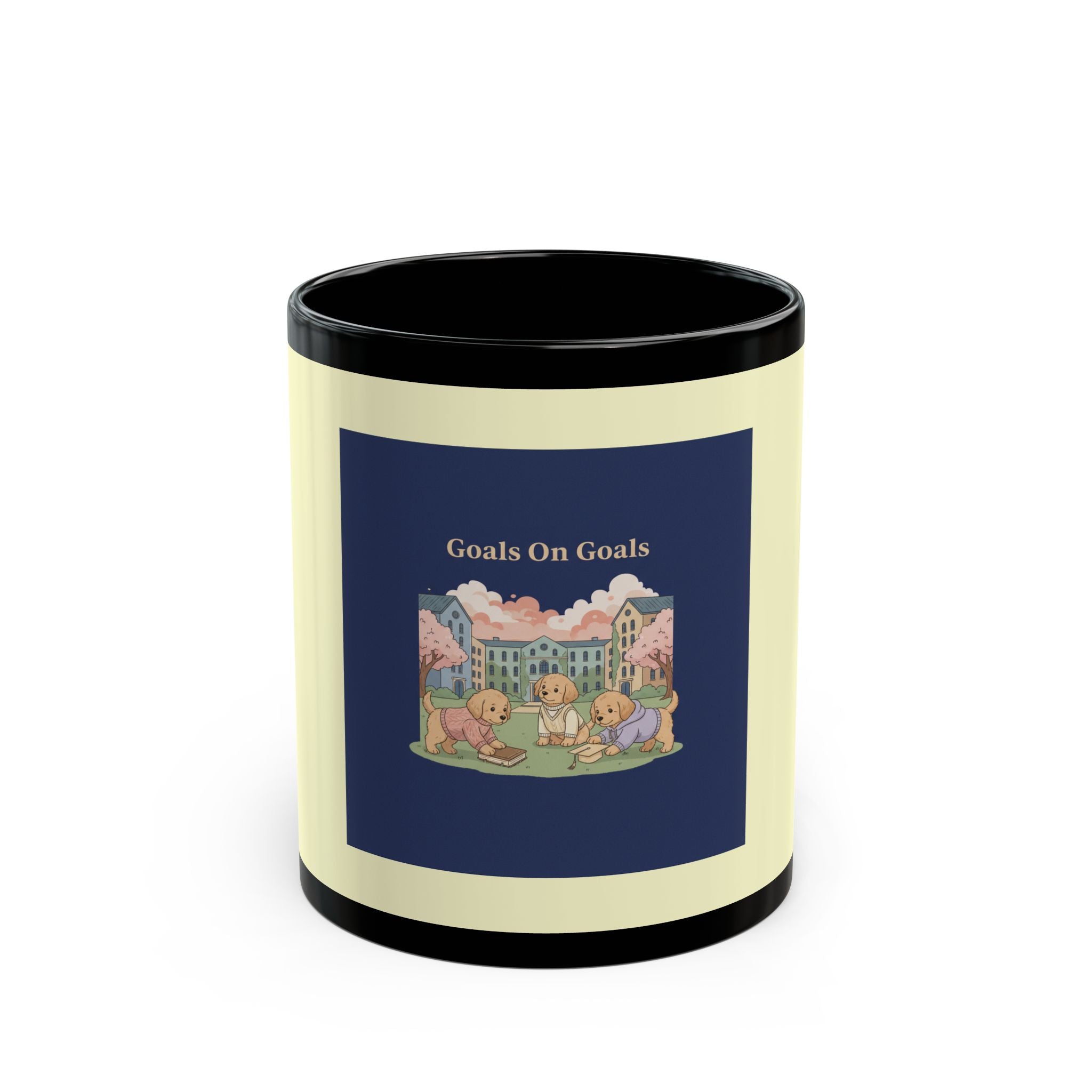 Goals on Goals Black Mug 11oz – Home Decor