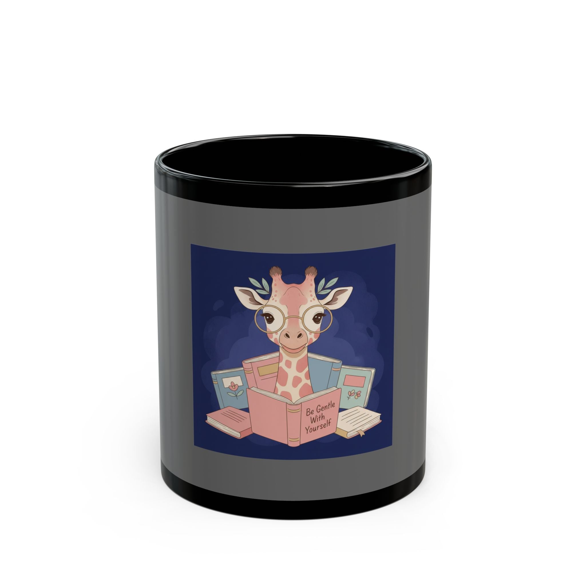 Giraffe Black Mug 11oz – Be Gentle With Yourself