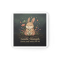 Bunny Cork Coaster – Gentle Strength Liberty and Justice for