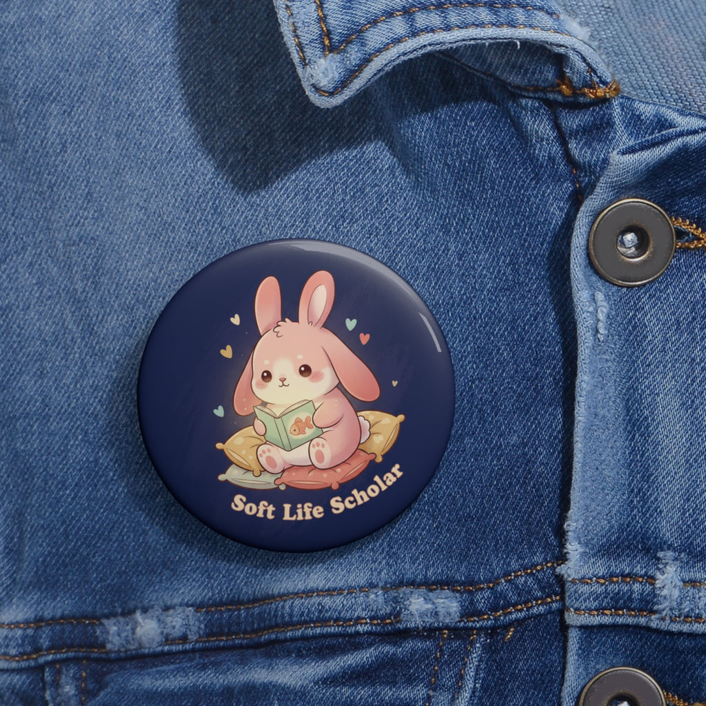 Bunny Pin Button – Soft Life Scholar