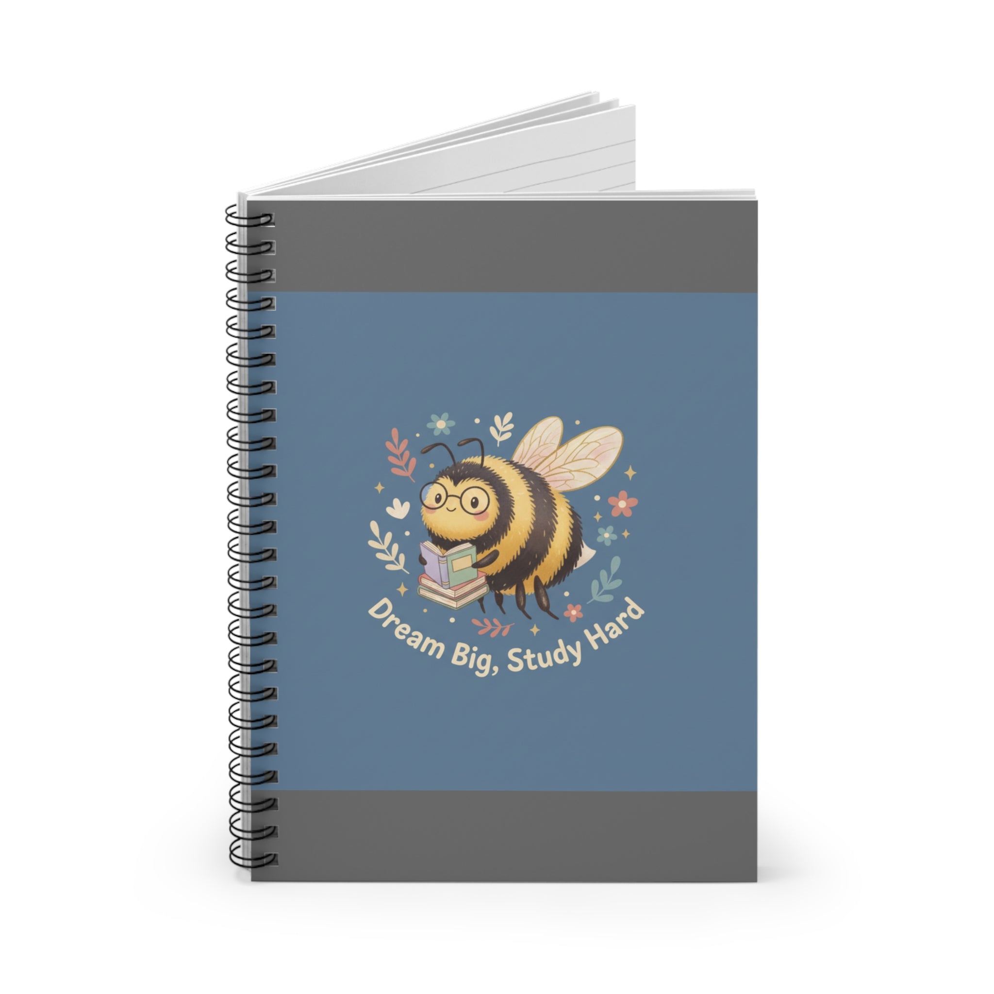 Bee Spiral Notebook – Dream Big Study Hard