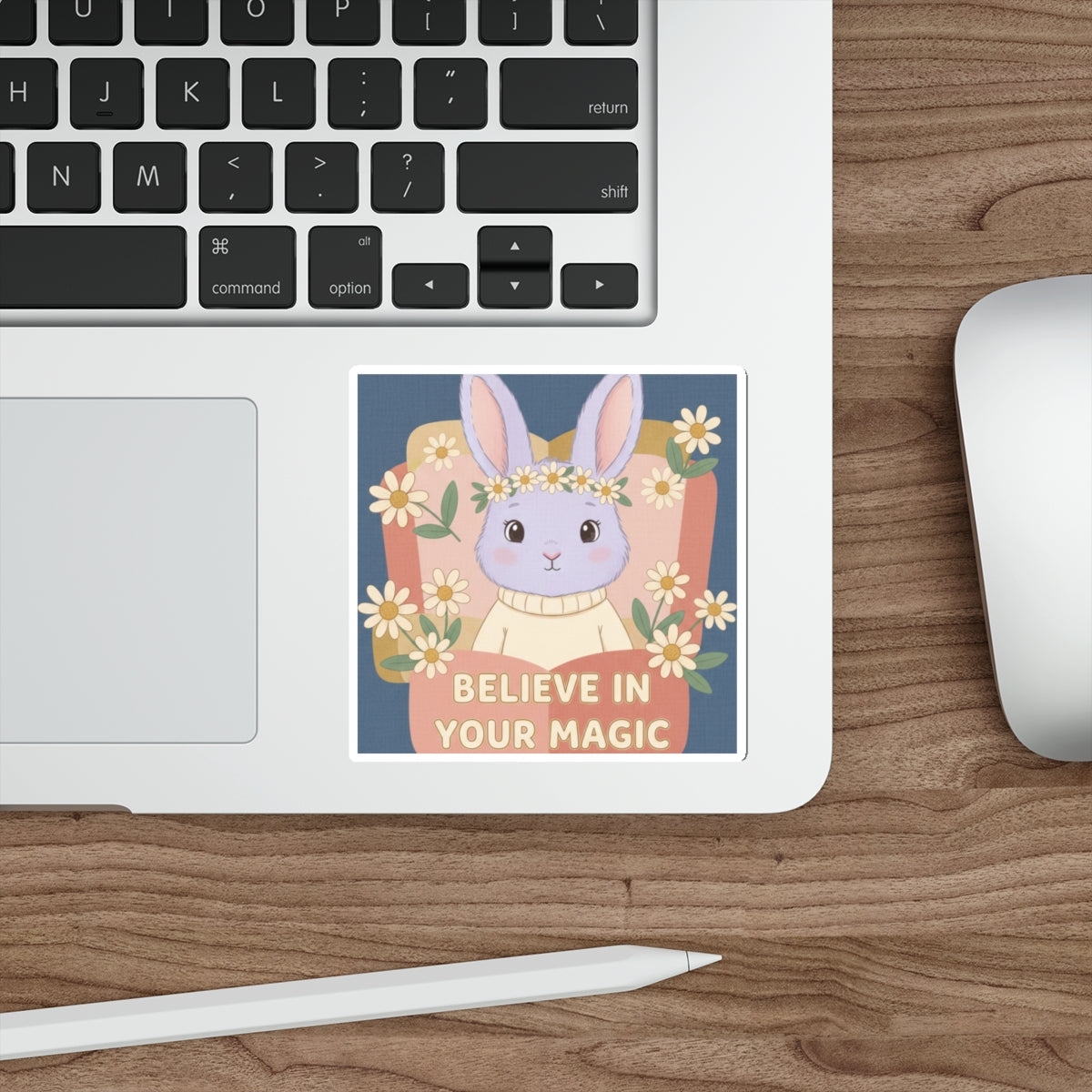 Bunny Die-Cut Sticker – Believe in Your Magic