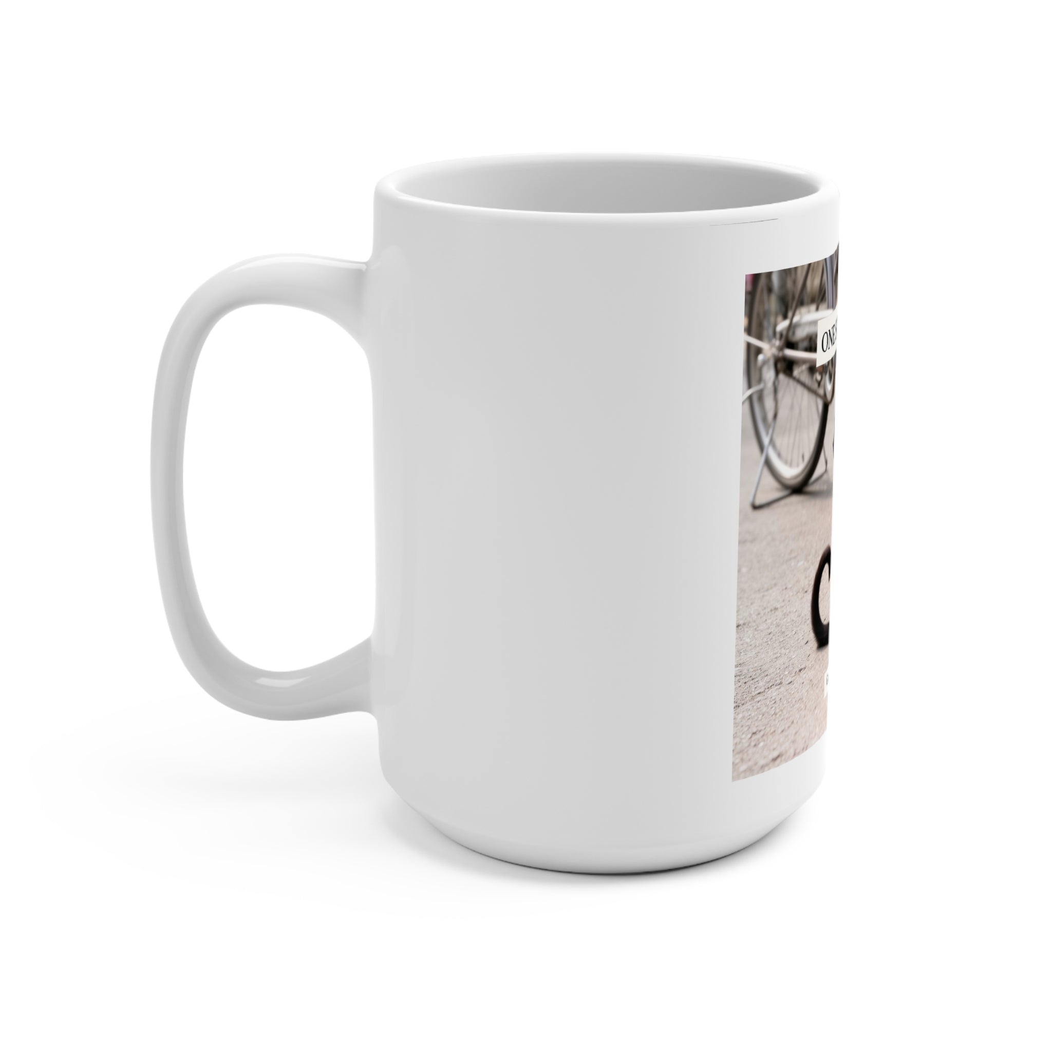 ONE STEP AT A TIME Cat Mug 15oz