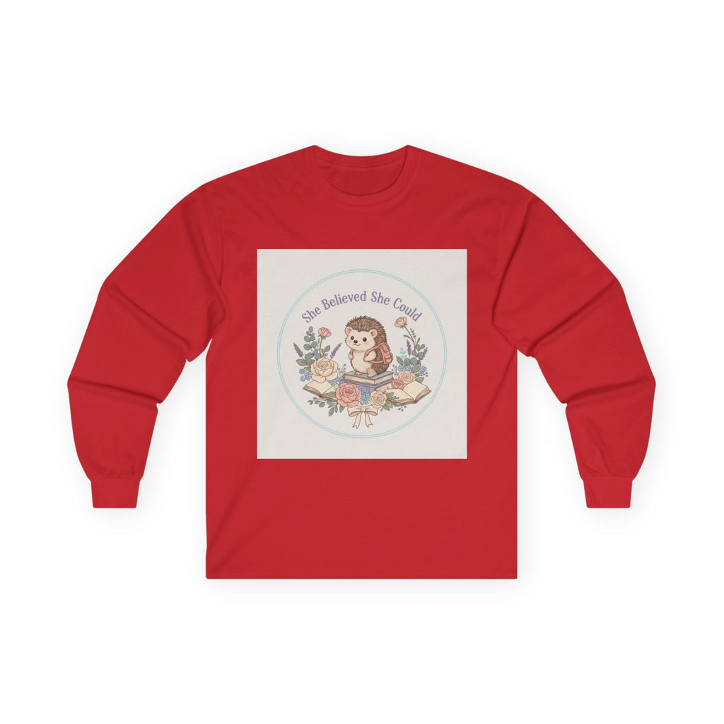 She Believed She Could Hedgehog Long Sleeve Tee