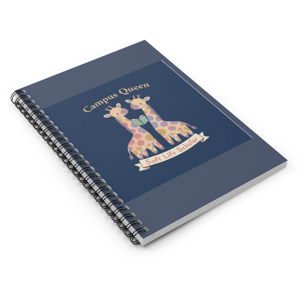 Giraffes Spiral Notebook – Campus Queen Soft Life Scholar