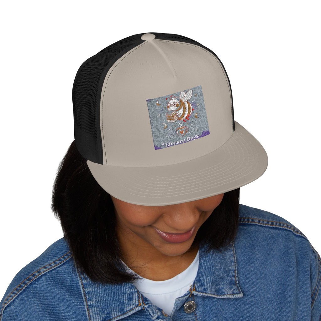 Bee Trucker Cap – Library Days Are the Best Days