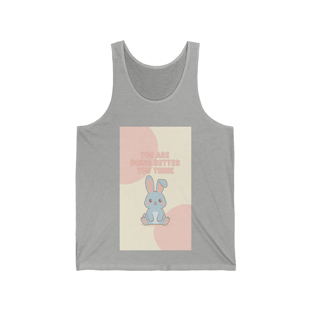 "YOU ARE DOING BETTER YOU THINK" Black Cat Tank Top | College Girl Gift | Fashion | KayKay Classics