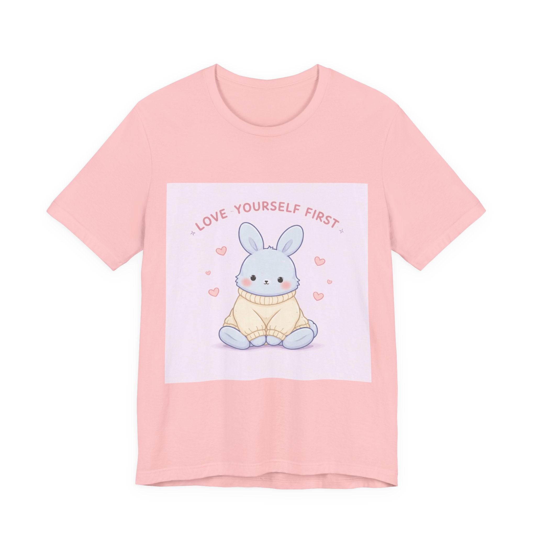 "LOVE YOURSELF FIRST" Black Cat Women Tee | College Girl Gift | Fashion | KayKay Classics
