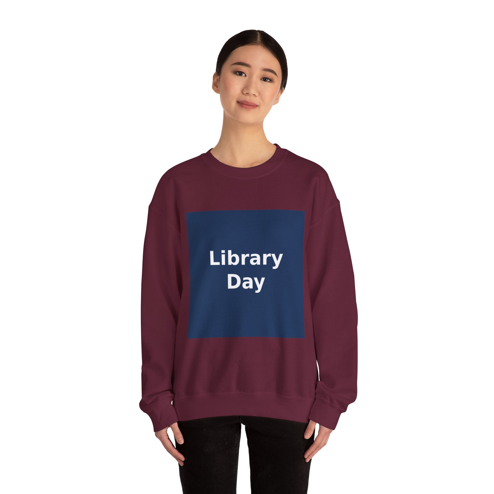 "Library Day" Black Cat Crewneck | College Girl Gift | Fashion | KayKay Classics