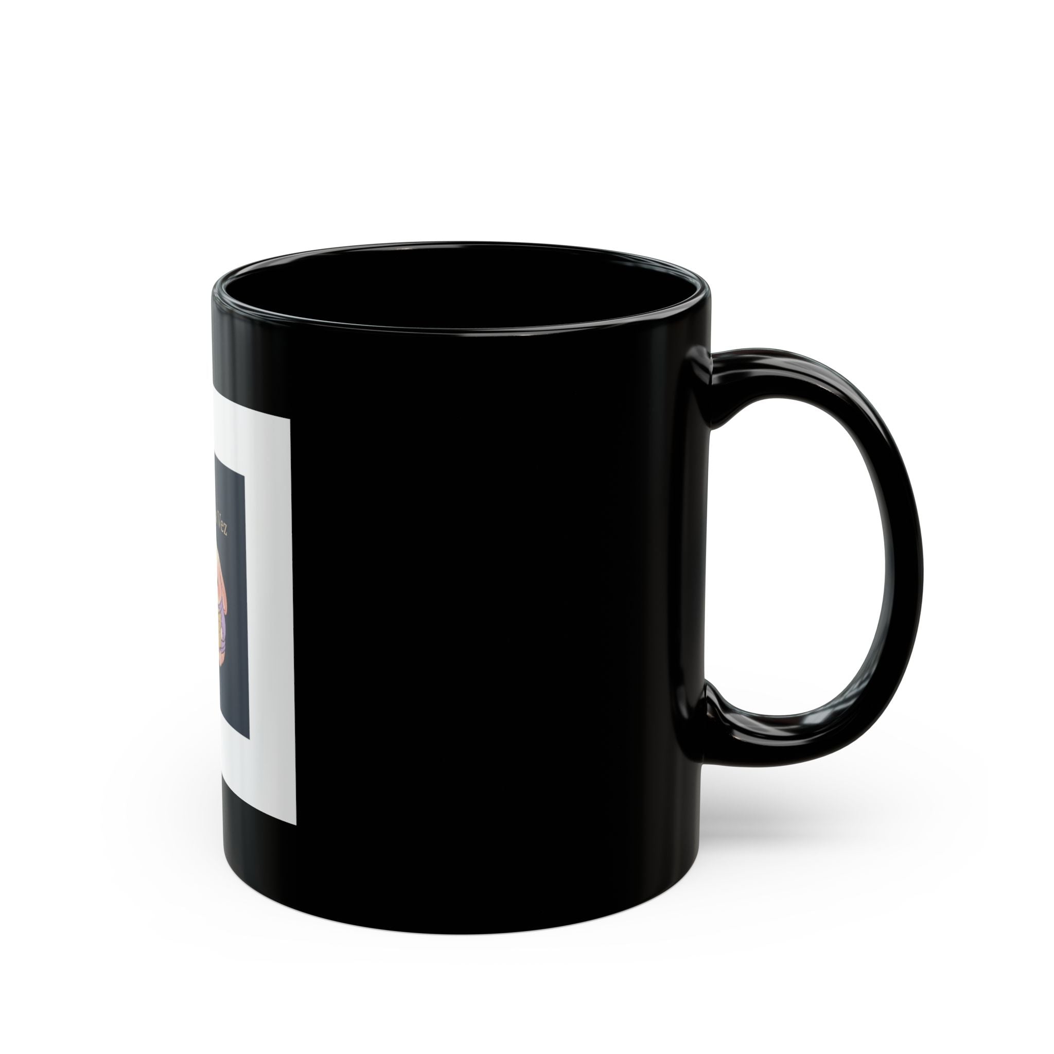 Bunny Black Mug 11oz – Un Paso a la Vez