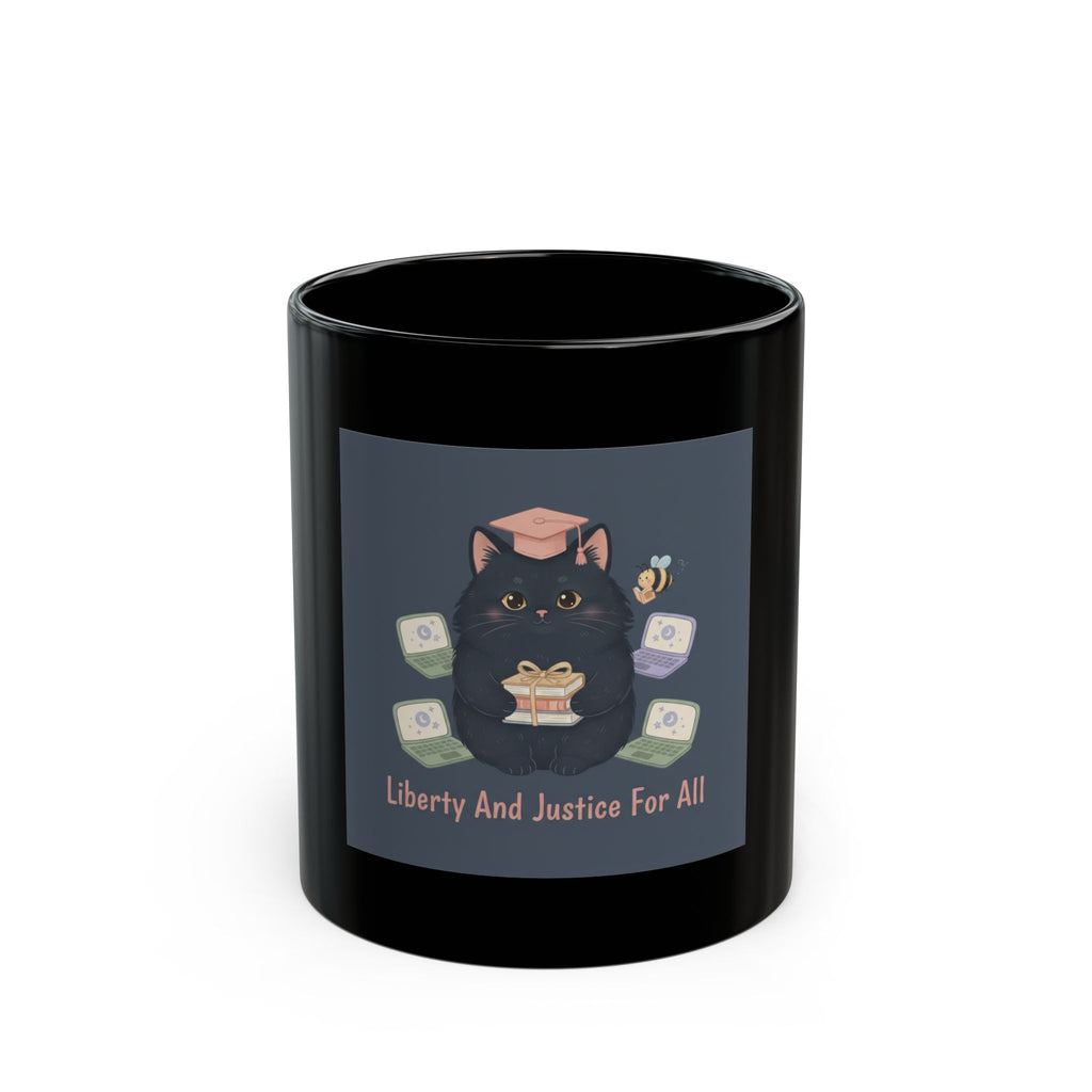 Black Cat Black Mug 11oz – Liberty and Justice for All