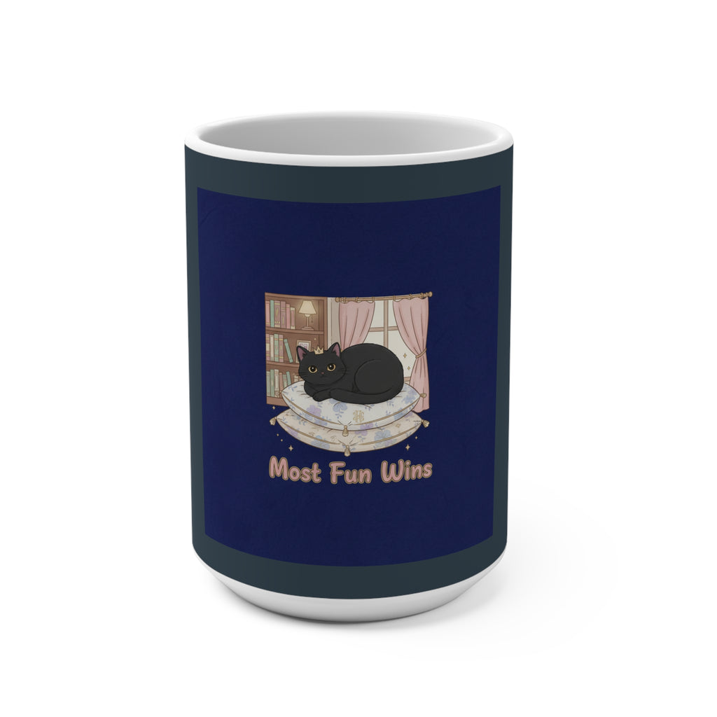 Black Cat Mug 15oz – Most Fun Wins