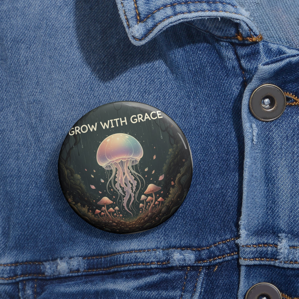 Kawaii Jellyfish Pin Button – Grow With Grace
