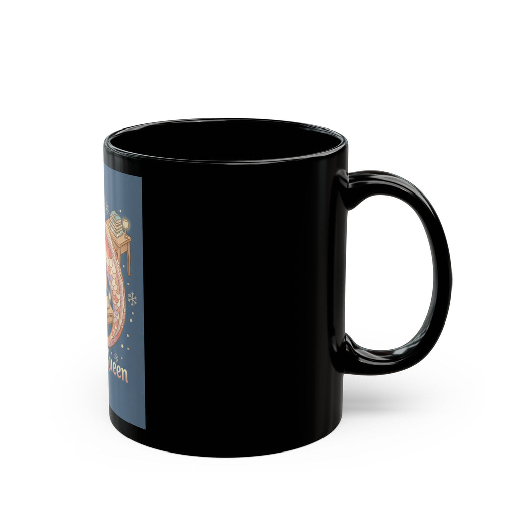campus queen Black Mug 11oz